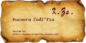 Kucsora Zsófia névjegykártya
